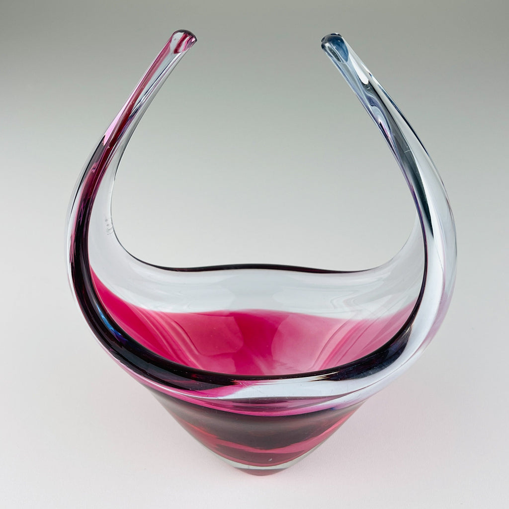 Vintage small murano vase Italy 1970s, Mid-century modern design