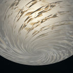 Large swirl murano glass pendant lamp Vetri Murano Italy 1970s