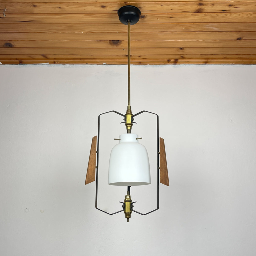 Vintage pendant lamp by Stilnovo Italy 1950s Mid-century italian lighting