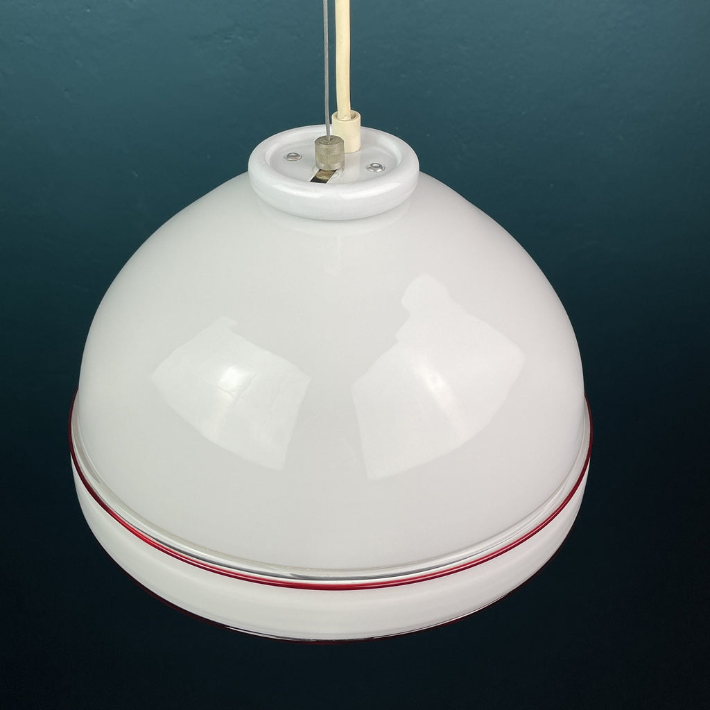Vintage Murano Glass Pendant Lamp: 70s Italian Mid-Century Modern Lighting