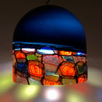 Vintage Murano Glass Pendant Lamp by Toso & Massari for Leucos, 1971