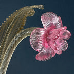 Murano chandelier Italy 1980s Pink and clear Italian home decor