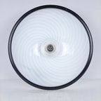 Murano pendant lamp White and Black, Italy 1980s