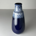 Vintage blue ceramic vase Lava by Jasba, West Germany, 1960s