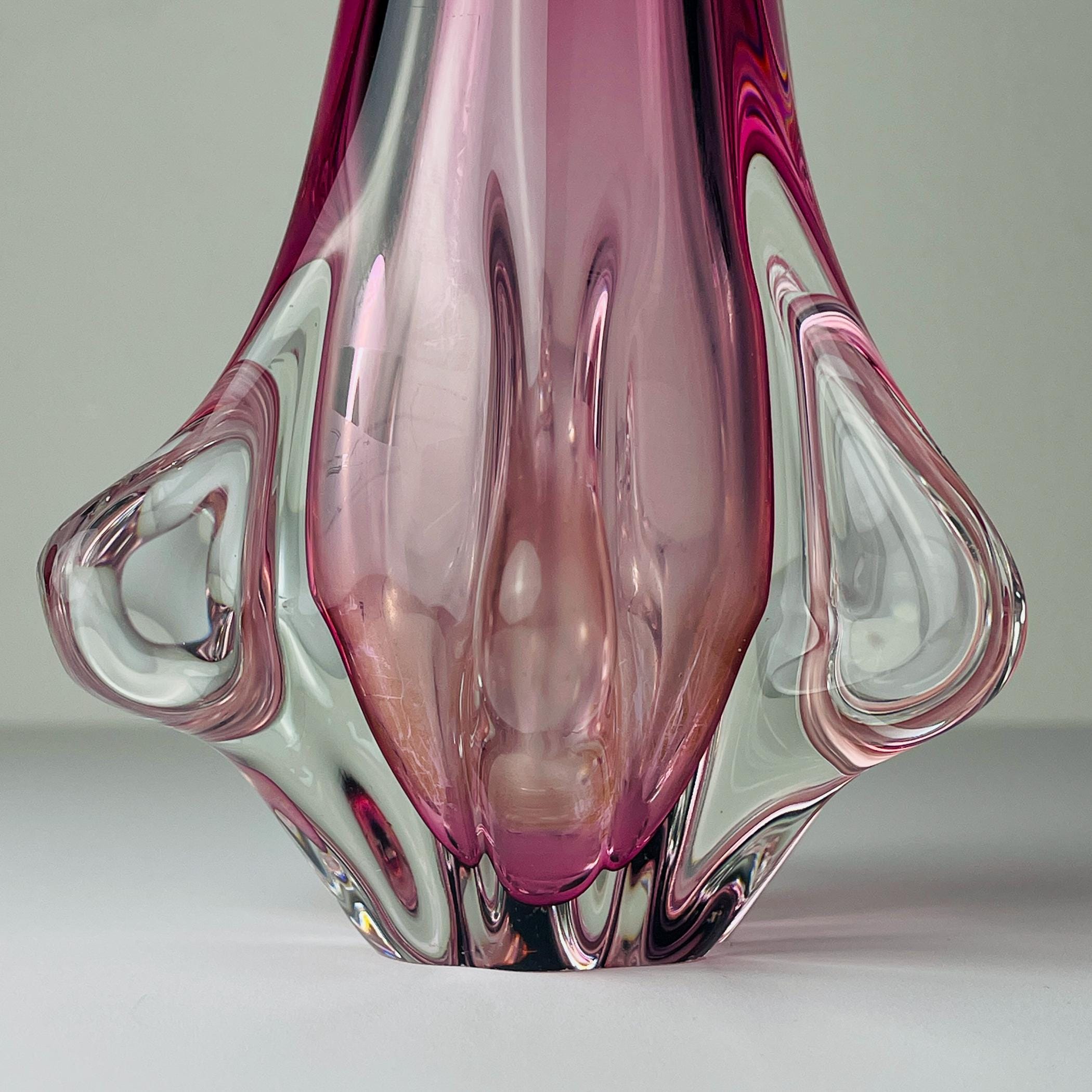 Vintage Murano vase Chambord by Fratelli Toso, Italy 1960s