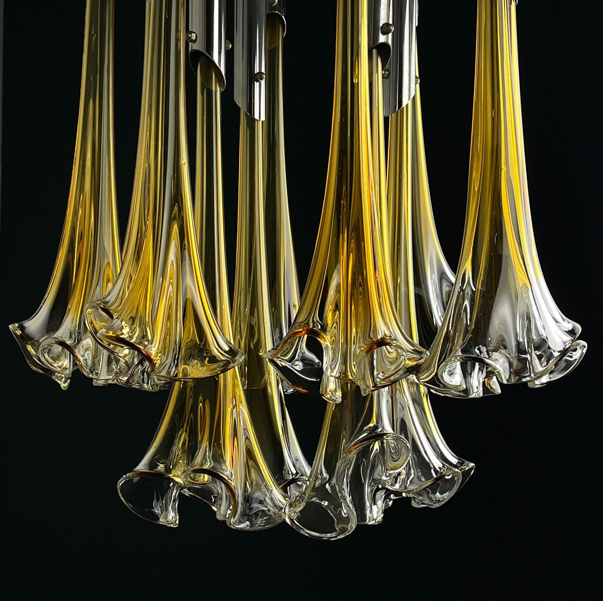 Original Murano chandelier Calla Lily by Venini, Italy 1960s