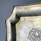 Antique silver plated tray by Queen Victoria Sheffield, England, 1900s
