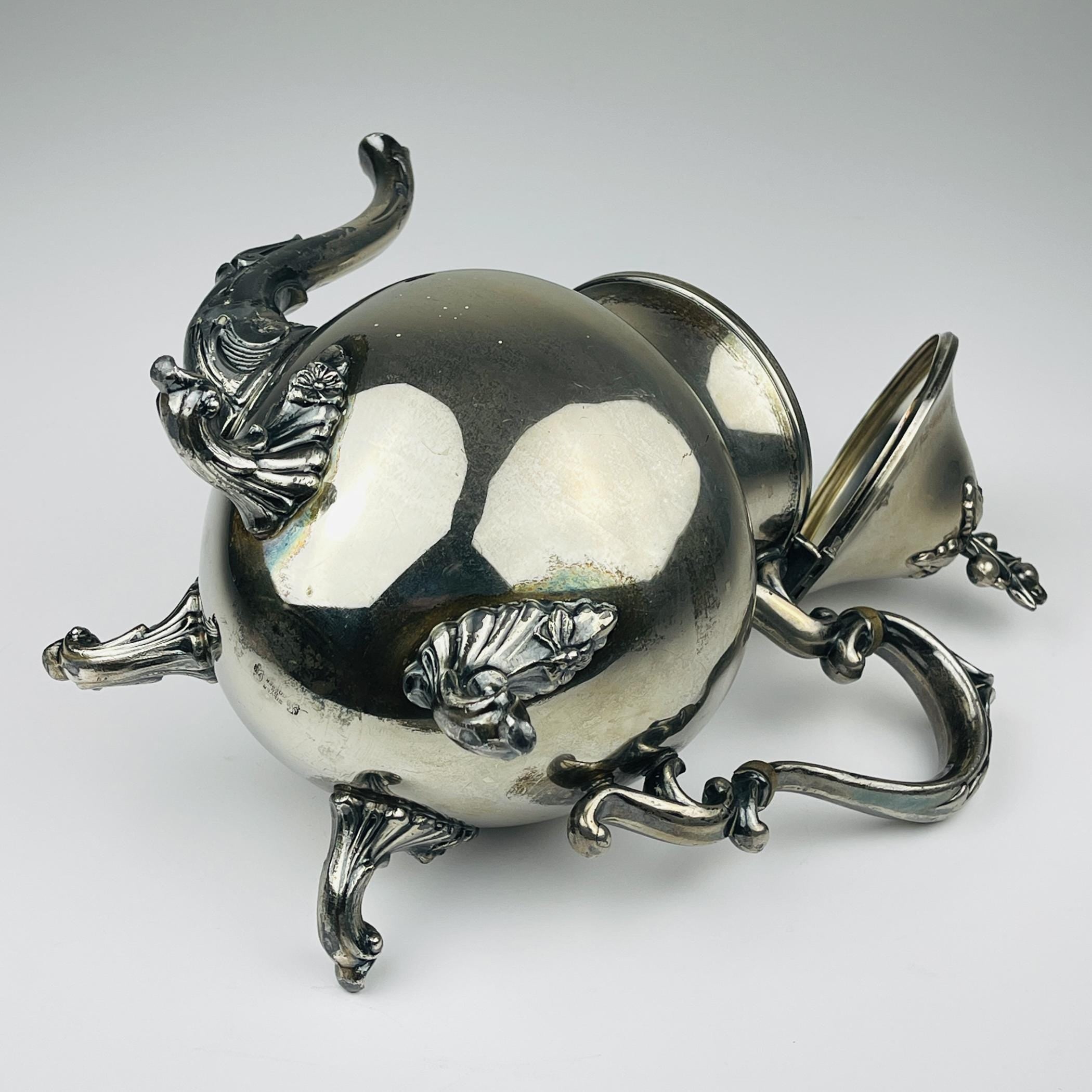 Antique silver on copper teapot by Theodore B. Starr, USA, end of the 19th century