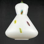 Mid-century multicolor opaline murano glass pendant lamp by Stilnovo Italy 1950s