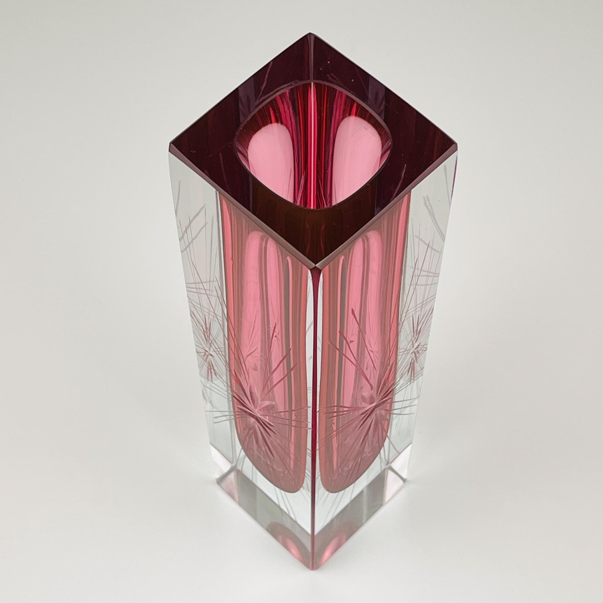 Original Sommerso Murano glass Vase by Pagnin & Bon, Italy 1960s, Vintage home decor
