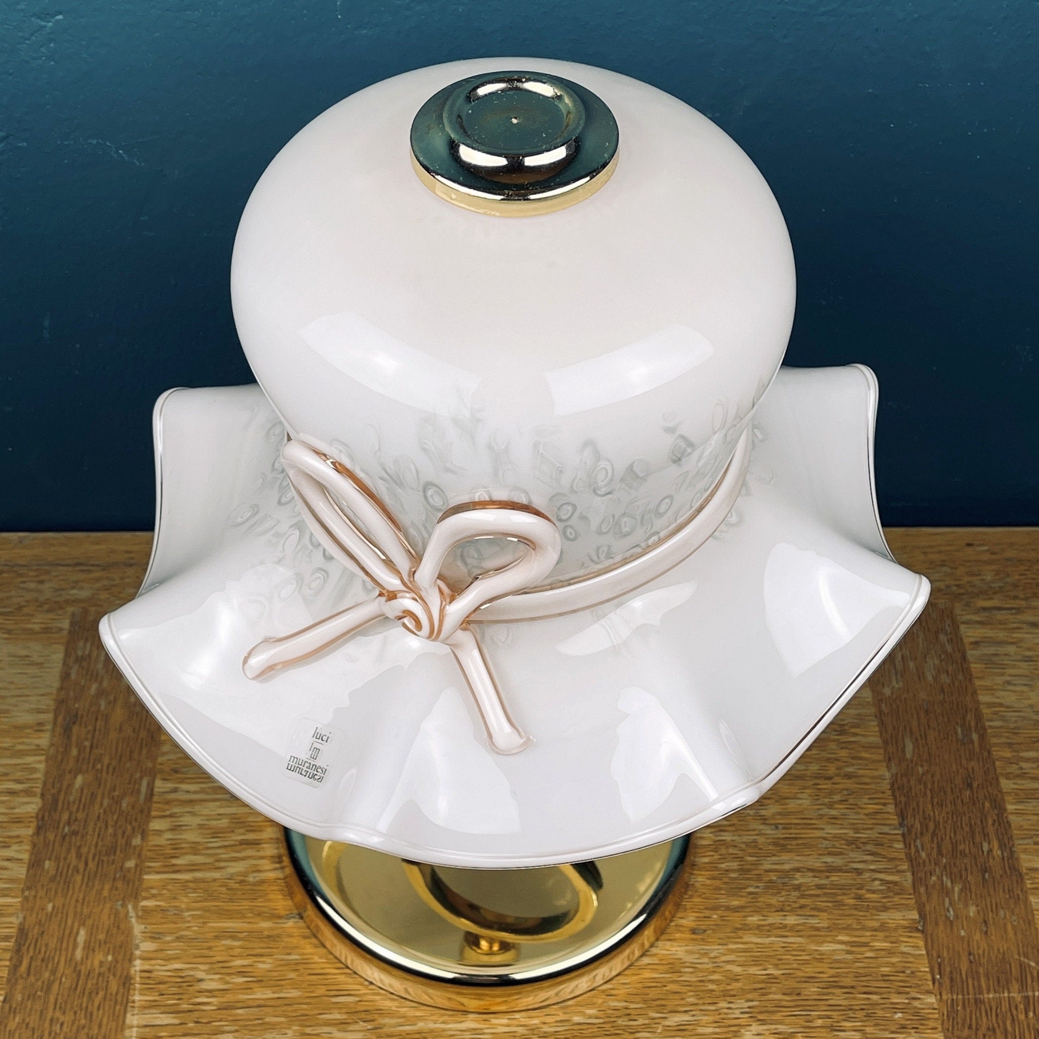 Pink Murano Glass Table Lamp: Italian Mid-Century Lighting