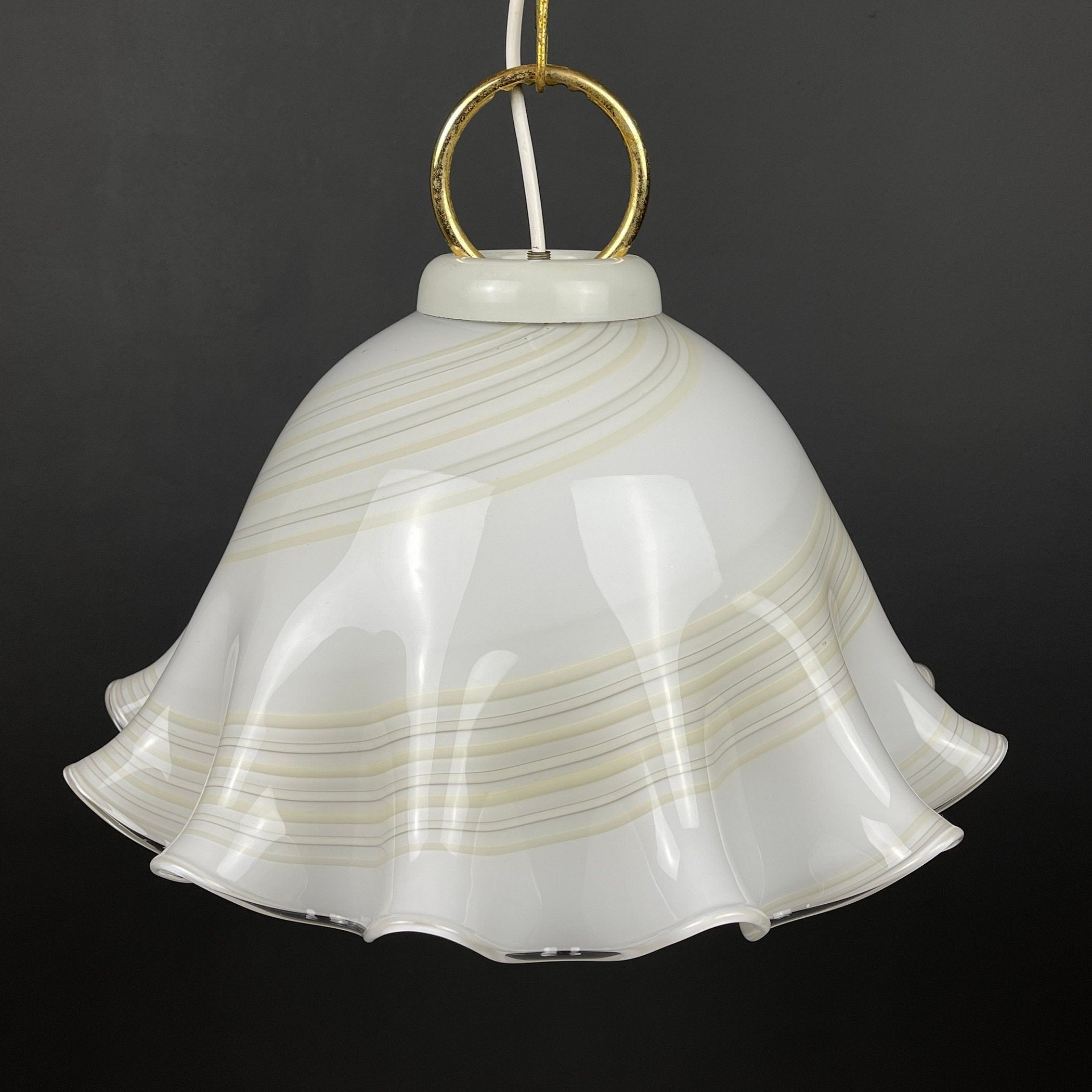 Vintage Murano Glass Fazzoletto Pendant Lamp - Mid-Century Italian Lighting