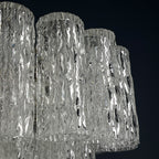 Mid-century murano glass chandelier Tronchi by Toni Zuccheri for Venini Italy 1960s