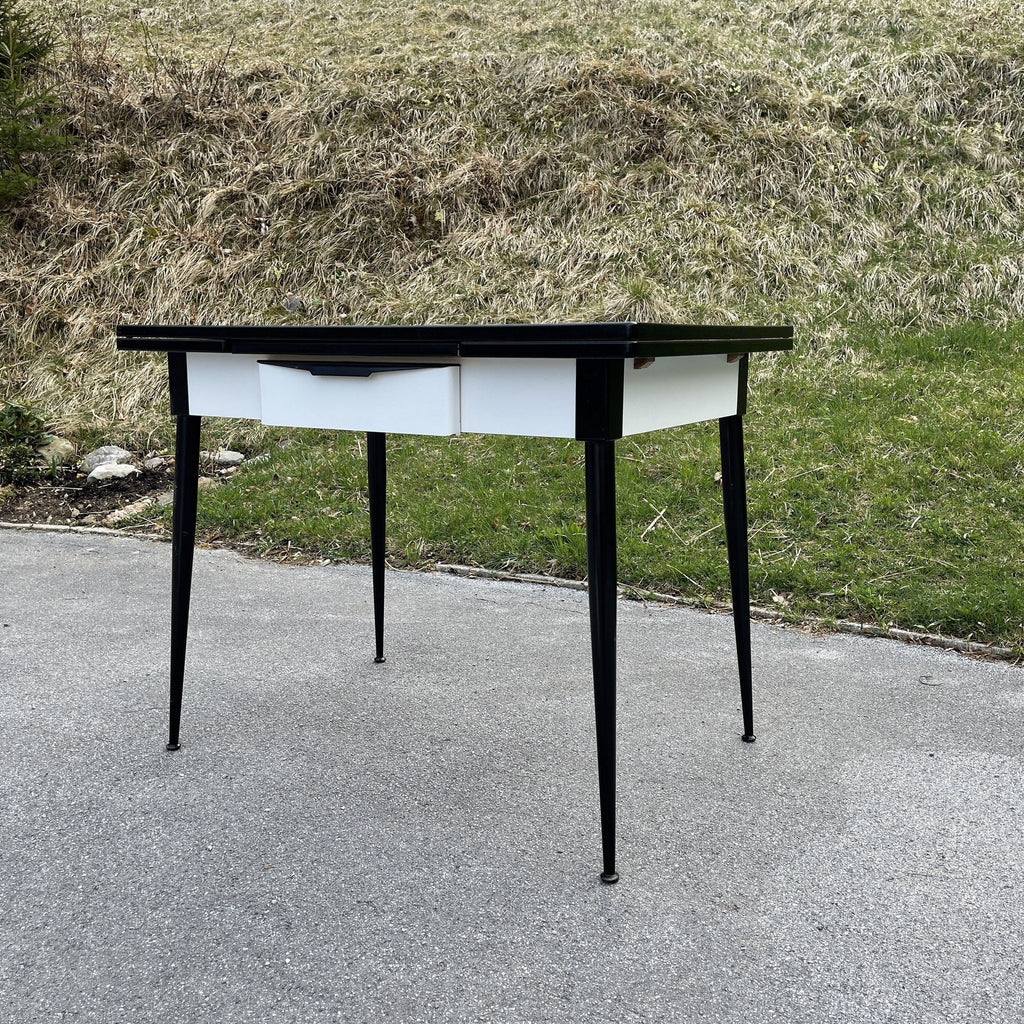 Mid-Century Modern Dining Set: Salvarani Aviator Table & 4 Chairs, Italy 1950s
