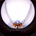 Vintage murano pendant lamp Mazzega Italy 1970s MCM Space Age