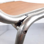 Retro desk chair from 80s Yugoslavia Stol Kamnik Plywood Metal Chrome Leg Retro office