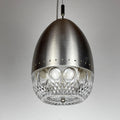 Mid-century glass pendant lamp Italy 1960s Vintage Italian lighting Space Age