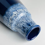 Vintage blue ceramic vase Lava by Jasba, West Germany, 1960s