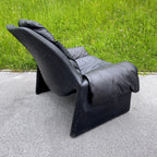 P60 lounge black chair by Vittorio Introini for Saporiti Italy 1960s