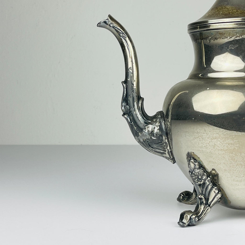 Antique silver on copper teapot by Theodore B. Starr, USA, end of the 19th century
