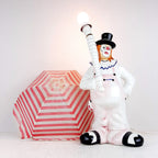 Vintage large ceramic table lamp Clown Italy 1960s Retro nightlamp Lamp for children's room