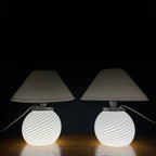 Murano Mushroom Table Lamps: Italian Modern Retro Decor, 1970s, Set of 2
