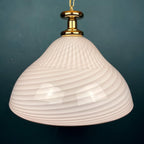 Vintage Murano Glass Pendant Lamp: Swirl Italian Lighting, 1970s