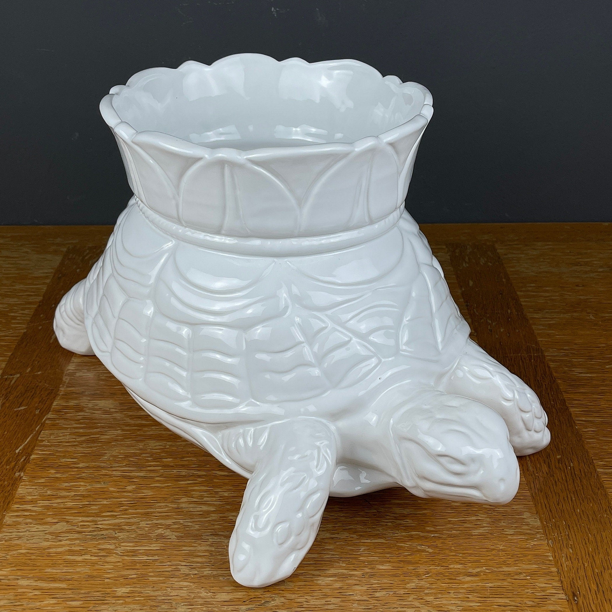 Large Ceramic Vase Turtle by Bellini Italy 1970s Vintage Art Piece