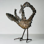 Vintage metal Brutalist sculpture Bird by Salvino Marsura, Italy 1957, Mid-century Modern
