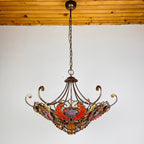 Vintage Metal and murano glass chandelier by MM Lampadari Italy 1990s