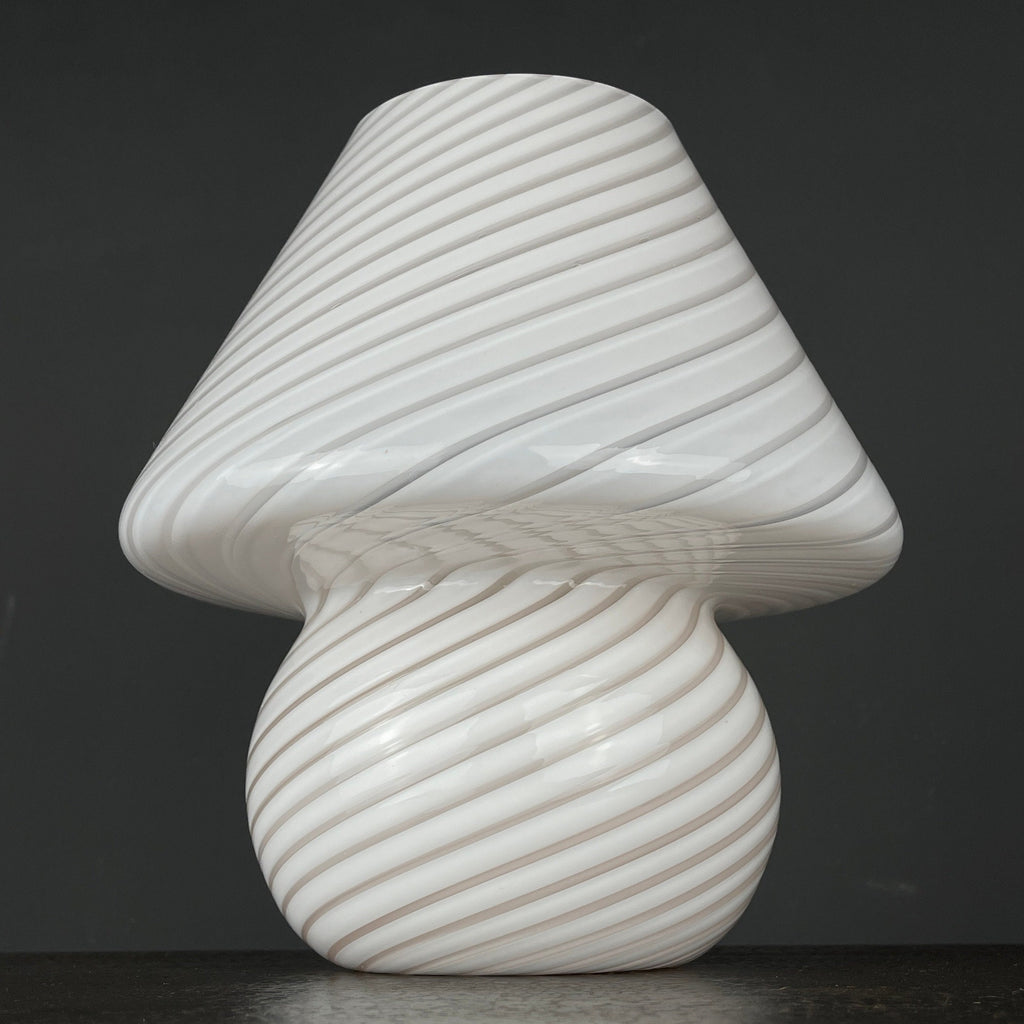 Vintage Swirl Murano Glass Table Lamp Mushroom, Italy 1970s