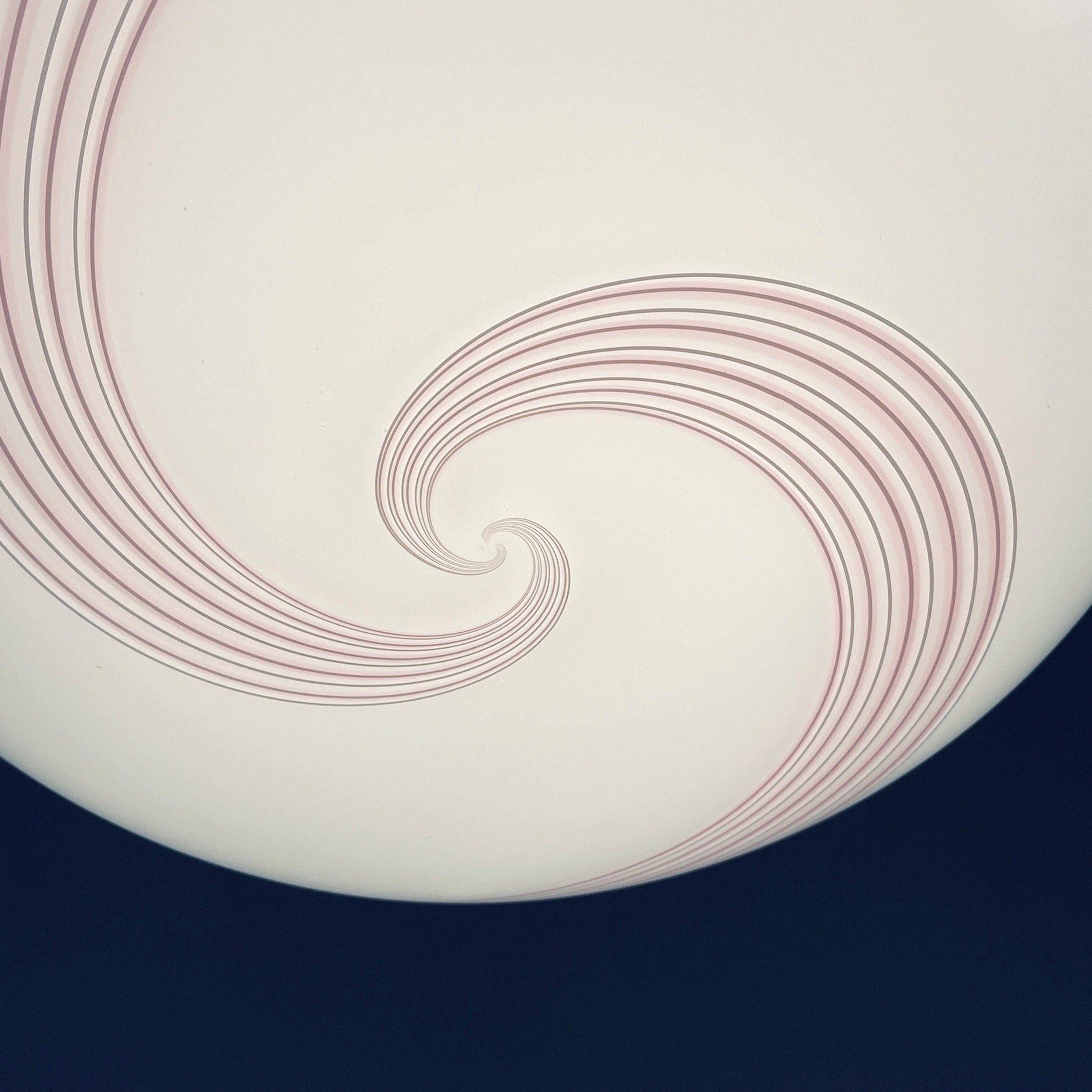Classic swirl murano pendant lamp Vetri Murano Italy 1970s Italian mid-century modern lighting