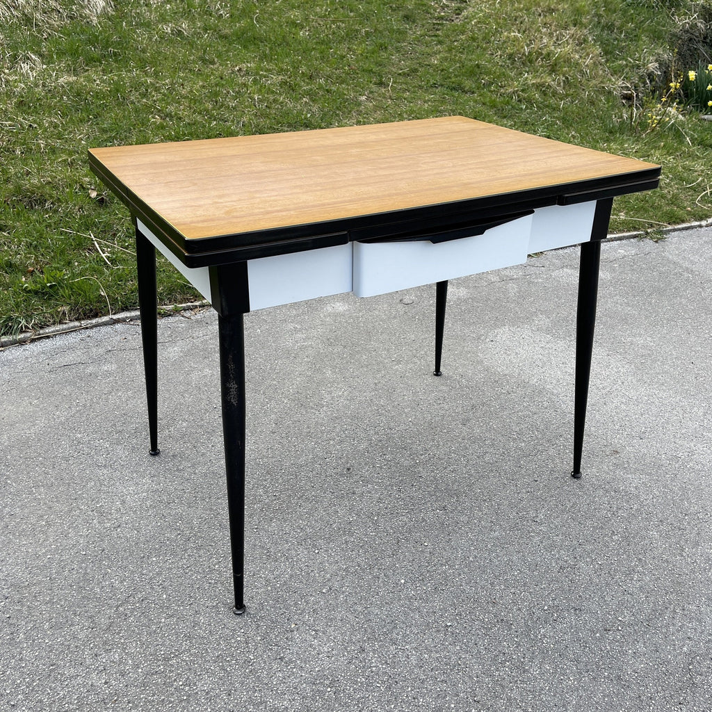 Mid-Century Modern Dining Set: Salvarani Aviator Table & 4 Chairs, Italy 1950s