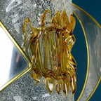 Vintage Amber Murano Glass Chandelier: Mazzega Toni Zuccheri, Italy 1970s