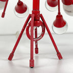 Mid-century red Murano pendant lamp Sputnik, Italy 1970s, Vintage lighting Space age