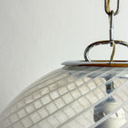 Vintage swirl murano pendant lamp, Italy 1970s
