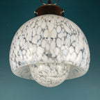 Vintage Murano Glass Mushroom Pendant Lamp: Carlo Nason Mazzega, Italy 1960s