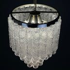 Mid-century murano glass chandelier Tronchi by Toni Zuccheri for Venini Italy 1960s