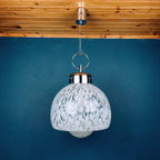 Vintage Murano Glass Mushroom Pendant Lamp: Carlo Nason Mazzega, Italy 1960s