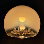 Large vintage murano glass pendant lamp by Mazzega Italy 1960s Mid-century lighting