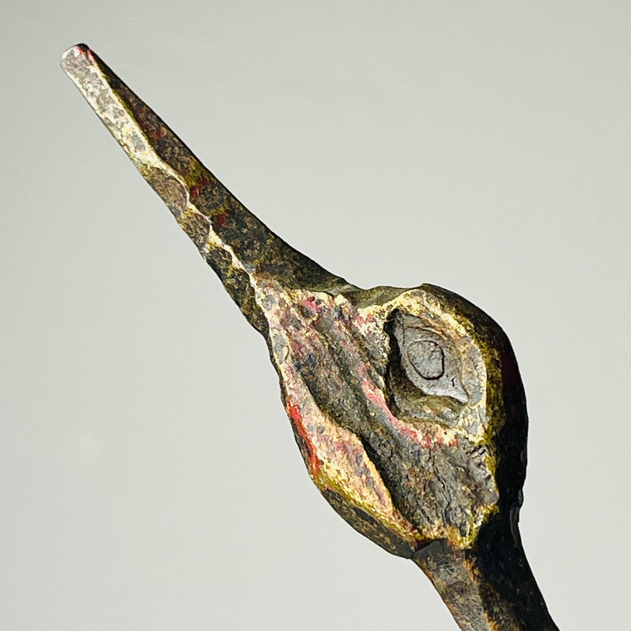 Vintage metal Brutalist sculpture Bird by Salvino Marsura, Italy 1950s, Mid-century Modern