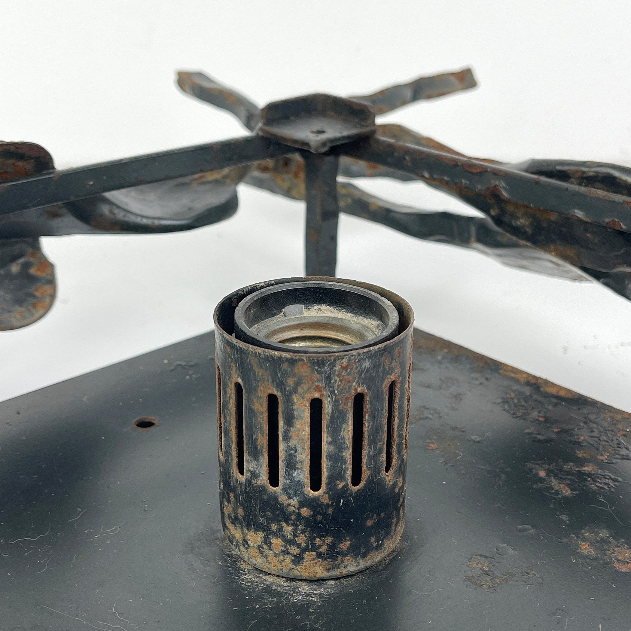 Large Iron Wall Lamp Brutalist, 1960s, Mid-Century Modern