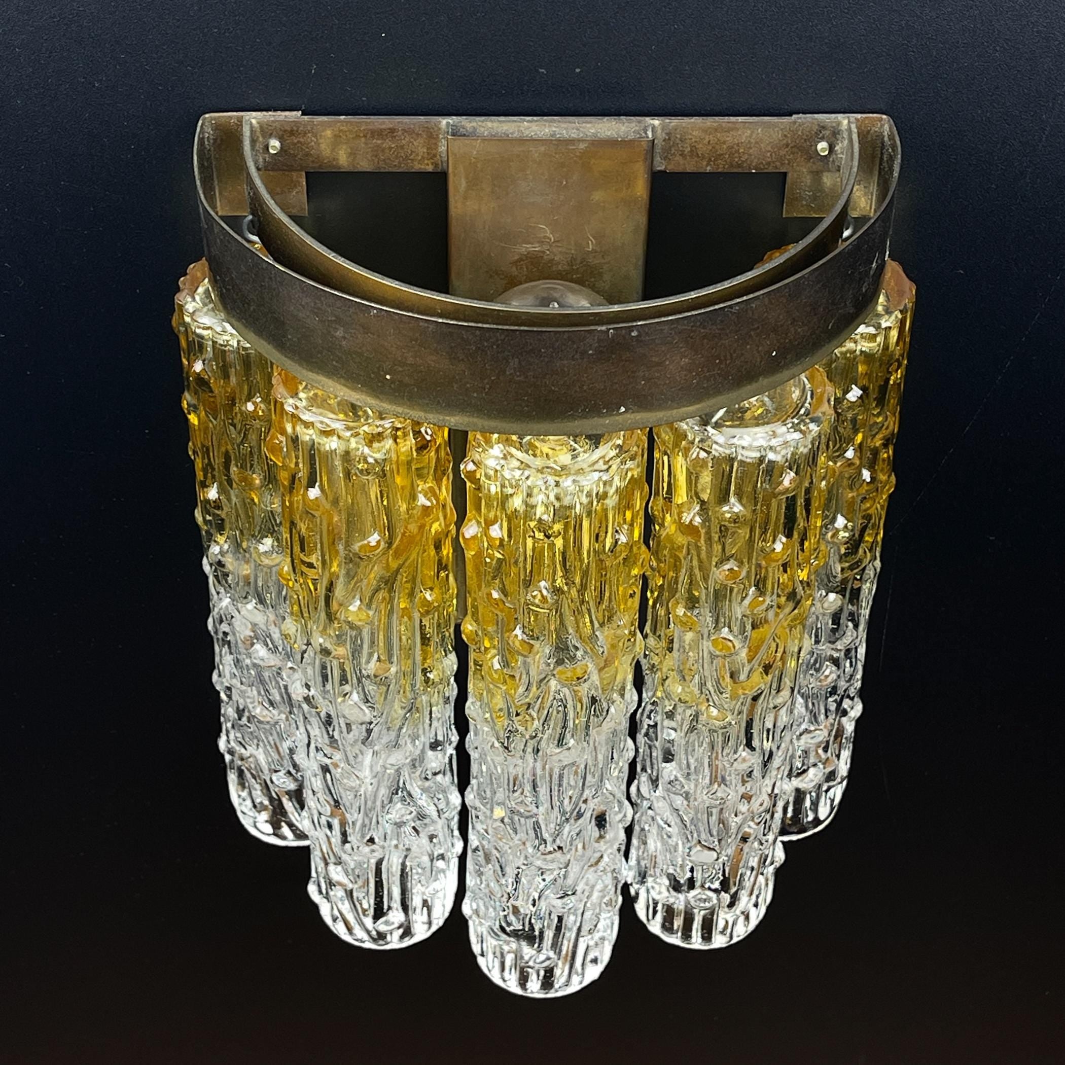 Original vintage wall lamp Tronchi by Venini, Italy 1960s