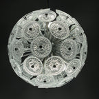 Vintage crystal chandelier Sputnik Dandelion Italy 1960s mid-century modern italian lighting