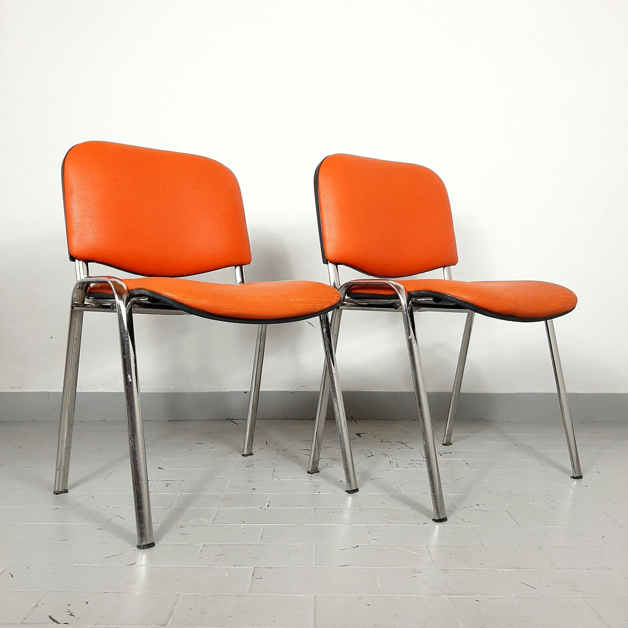 Retro office chair Yugoslavia '80s Orange desk chair