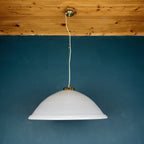 Vintage Swirl Murano Glass Pendant Lamp: 1980s Italian Mid-Century Lighting