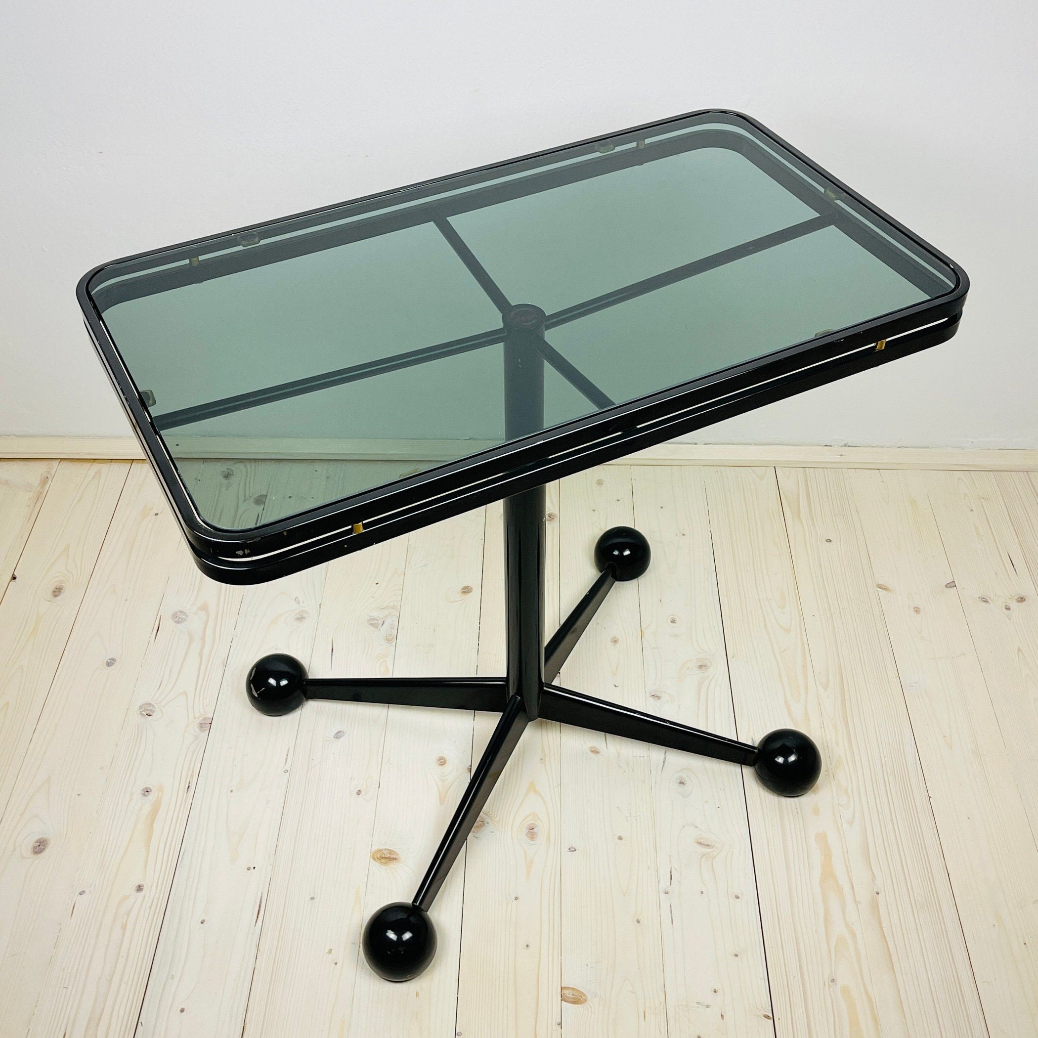 Large black coffee table by Allegri Arredamenti, Italy 1970s