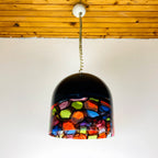 Vintage Murano Glass Pendant Lamp by Toso & Massari for Leucos, 1971