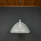 Carlo Nason Murano Glass Pendant Lamp: Mazzega Italian Lighting, 1960s