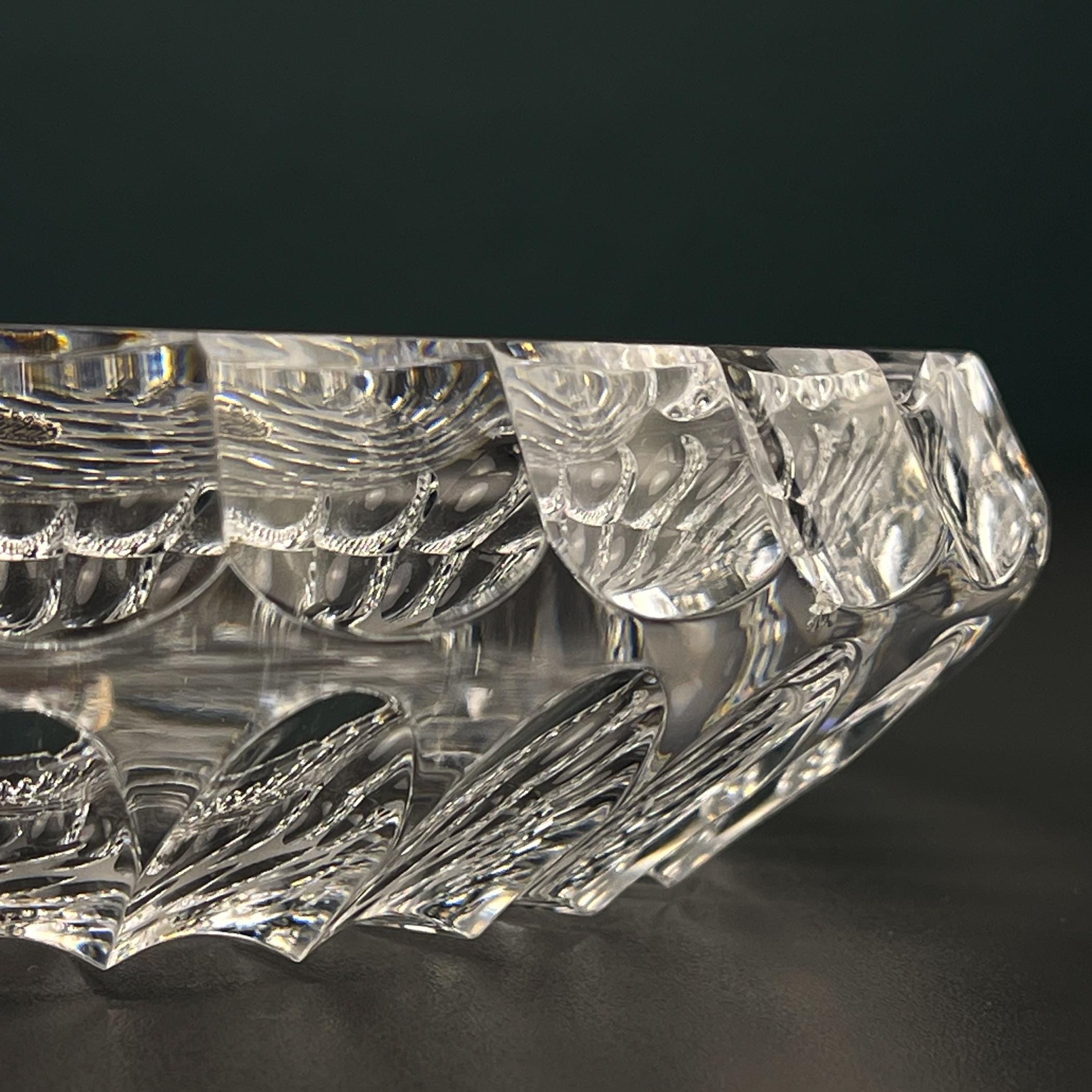 Vintage Bohemian glass ashtray by Bohemia Crystal, Czechoslovakia, 1970s